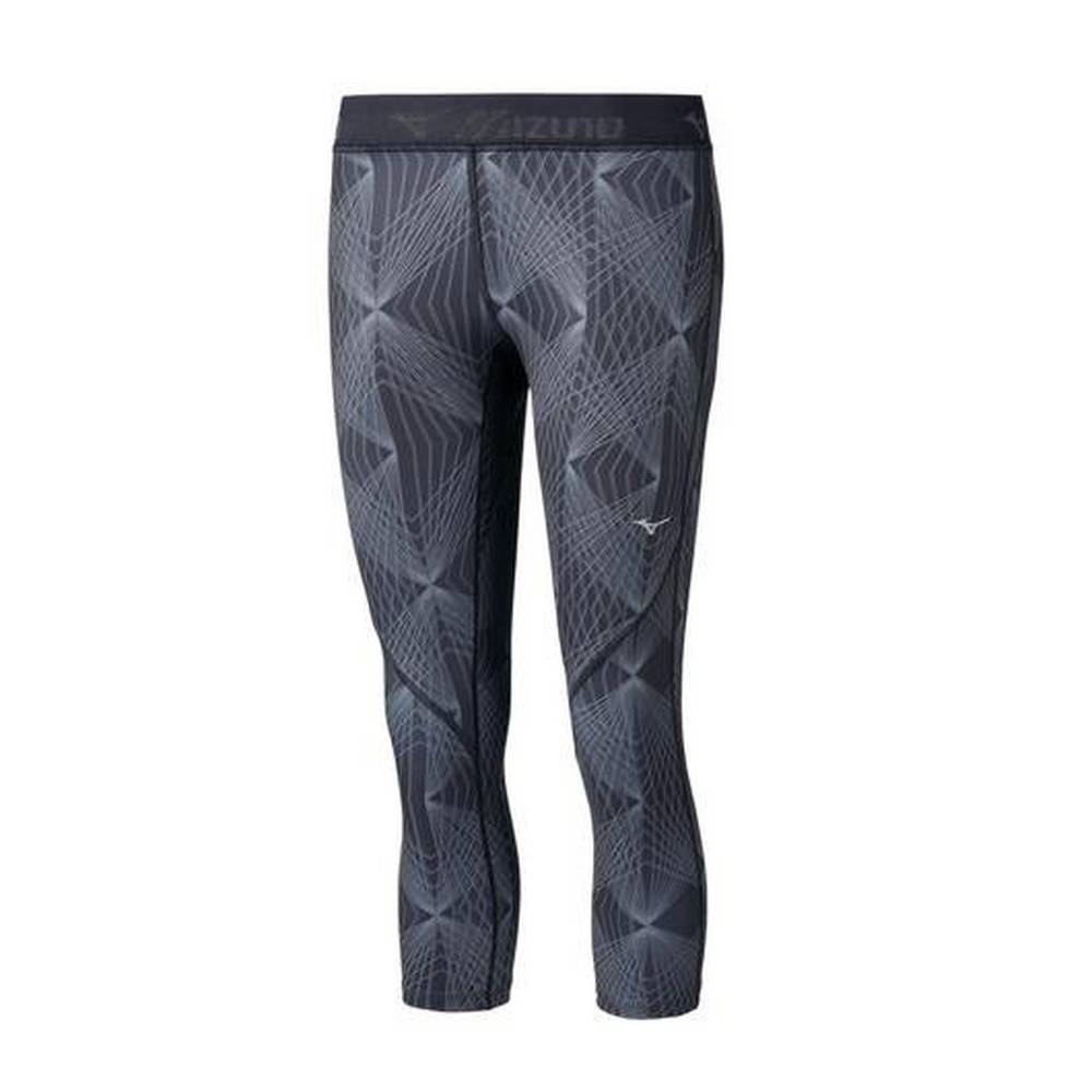 Mizuno Women's Impulse Printed ¾ Running Tights Black (421721-XMG)